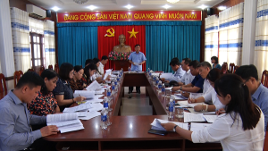 Họp Ban Chấp hành đảng bộ xã Trị An