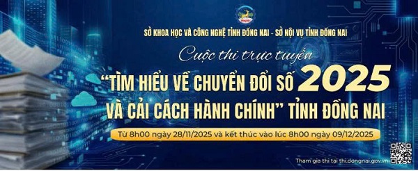 01 12 2025 Phát động cuộc thi trực tuyến ‘Tìm hiểu về chuyển đổi số và cải cách hành chính’ tỉnh Đồng Nai
